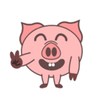 丸い豚と長い豚（個別スタンプ：37）