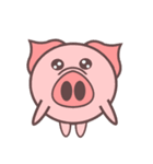 丸い豚と長い豚（個別スタンプ：40）
