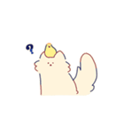 サモエドとロシアンブルー（個別スタンプ：9）