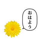 黄色い お花 と ふきだし（個別スタンプ：7）