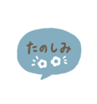 手書きシンプル ブルー吹き出し（個別スタンプ：35）