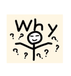 顔つき棒人間のスタンプ（個別スタンプ：8）
