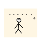 顔つき棒人間のスタンプ（個別スタンプ：10）