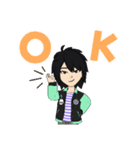 コンタクトに変えた緑眼鏡の人（個別スタンプ：1）