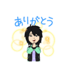 コンタクトに変えた緑眼鏡の人（個別スタンプ：2）