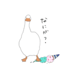 アホっぽいアヒル（個別スタンプ：3）