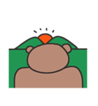 変なブラウンベア（個別スタンプ：3）