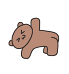 変なブラウンベア（個別スタンプ：4）