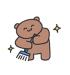 変なブラウンベア（個別スタンプ：17）