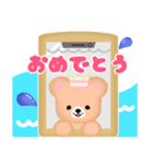 【スイミング】ふんわりくまたん♥スタンプ（個別スタンプ：21）