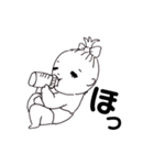 赤さん(仮)白黒（個別スタンプ：8）
