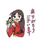 巴と義仲（個別スタンプ：12）