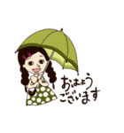 レトロな大人女子（個別スタンプ：2）