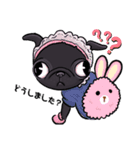 敬語あり毎日使える！黒パグのアポ(修正版)（個別スタンプ：26）