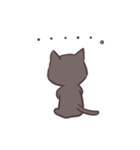 口数の少ない黒猫のスタンプ（個別スタンプ：9）