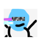 青い可愛い生物₍₍（個別スタンプ：5）