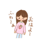 タレ目で可愛い♡女の子スタンプ（個別スタンプ：1）