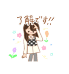 タレ目で可愛い♡女の子スタンプ（個別スタンプ：3）