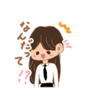 タレ目で可愛い♡女の子スタンプ（個別スタンプ：4）