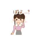 タレ目で可愛い♡女の子スタンプ（個別スタンプ：7）