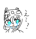 泣き虫の狐女子（個別スタンプ：1）