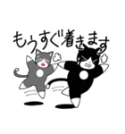 黒ハチワレねこさん＆灰ハチワレねこさん（個別スタンプ：36）