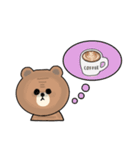 コーヒー好きな♡ブラウン＆フレンズ（個別スタンプ：18）