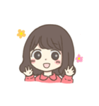 ほっこりおんなのこ。〜ゆるふわパーマ〜（個別スタンプ：1）