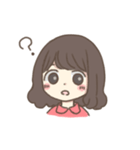 ほっこりおんなのこ。〜ゆるふわパーマ〜（個別スタンプ：2）