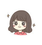 ほっこりおんなのこ。〜ゆるふわパーマ〜（個別スタンプ：3）