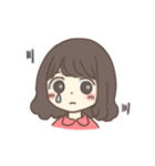ほっこりおんなのこ。〜ゆるふわパーマ〜（個別スタンプ：4）