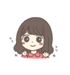 ほっこりおんなのこ。〜ゆるふわパーマ〜（個別スタンプ：5）