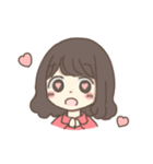 ほっこりおんなのこ。〜ゆるふわパーマ〜（個別スタンプ：17）