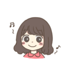 ほっこりおんなのこ。〜ゆるふわパーマ〜（個別スタンプ：18）