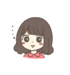 ほっこりおんなのこ。〜ゆるふわパーマ〜（個別スタンプ：19）