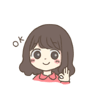 ほっこりおんなのこ。〜ゆるふわパーマ〜（個別スタンプ：21）
