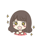 ほっこりおんなのこ。〜ゆるふわパーマ〜（個別スタンプ：24）