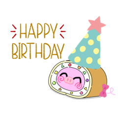 [LINEスタンプ] ぶたちゃんケーキ