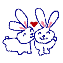 [LINEスタンプ] 愛情のこもったウサギ