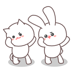 [LINEスタンプ] ダンサー☆ねことうさぎ