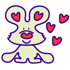 [LINEスタンプ] ハートうさぎさん