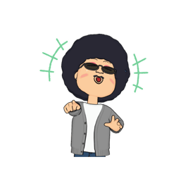 [LINEスタンプ] アフロの助