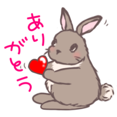 [LINEスタンプ] 茶うさぎさんと白うさぎさん