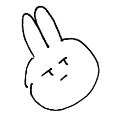 [LINEスタンプ] 辛辣ウサギ