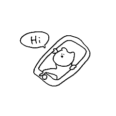 [LINEスタンプ] 暇つぶしで描いたクマ、