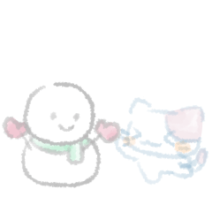 [LINEスタンプ] 水色ねこ*冬