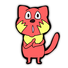 [LINEスタンプ] 赤猫 しゅーくん