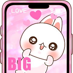 [LINEスタンプ] BIG！❤️らぶうさ❤️桃色ピンクなうさぎ