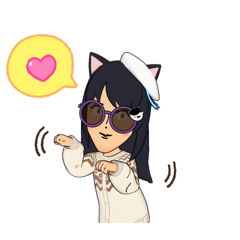 [LINEスタンプ] 髪型だけ猫な