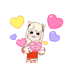 [LINEスタンプ] かわいい♥️ねこみみちゃん1